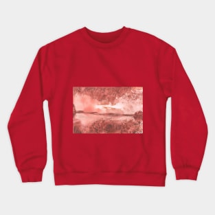 Landscape, nature. Encaustic wax art. Painting drawing Crewneck Sweatshirt